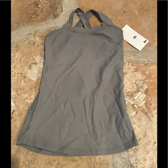 New, Gray Stretch Fitted Cross-back Tanks 💪🏼 - Picture 2 of 4